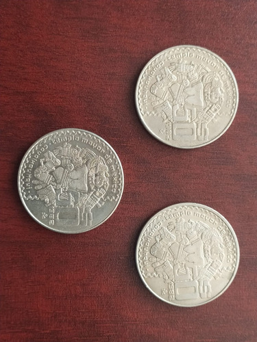 3 Monedas De 50 Pesos 1982 Coyolxauhqui