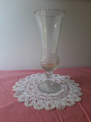 Vaso De Cristal . Florero Vintage