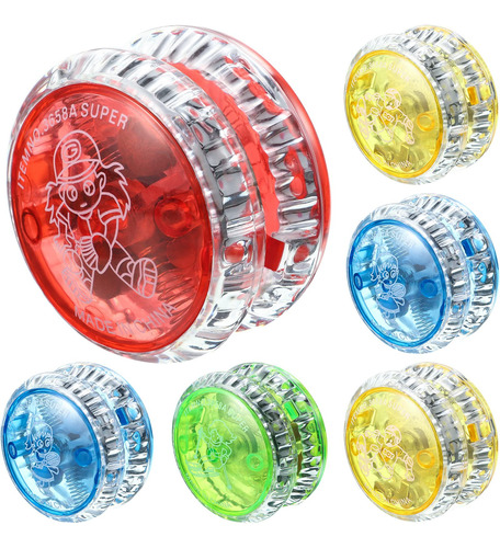 Sumind Yoyo De 6 Piezas De Luz Led De Plastico Sensible Yoyo