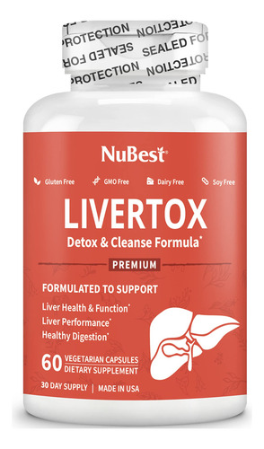 Nubest Livertox Fórmula Salud Hepática 60 Cápsulas
