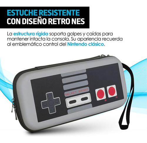& Redlemon Funda Estuche Protector Retro Nintendo Switch Nes