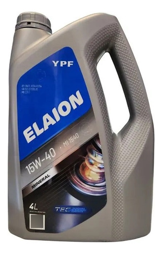 Aceite 15w40 Ypf Elaion Auro Mineral 4 Litros