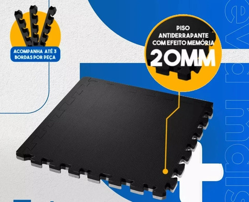 9 Tatame Tapete Eva Academia Luta Jiu-jitsu Tatame 1x1 20mm