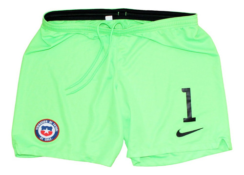 Shorts Chile 2018-19, Talla L, #1, Verde, Utilería