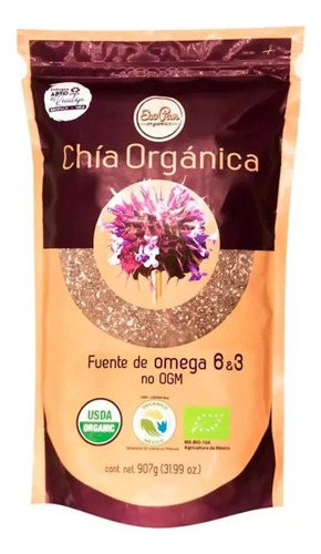 Chía Orgánica Ecopan 907g Omega 6 & 3 No Ogm Alto Proteina