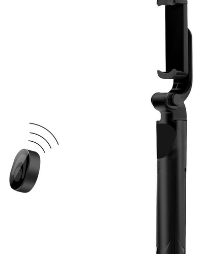 A Todo En 1 Palo Selfie Trípode Bluetooth De Mano Negro