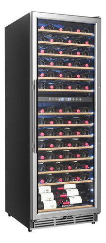 Euhomy Refrigerador De Vino De 24 Pulgadas De Doble Zona, Re