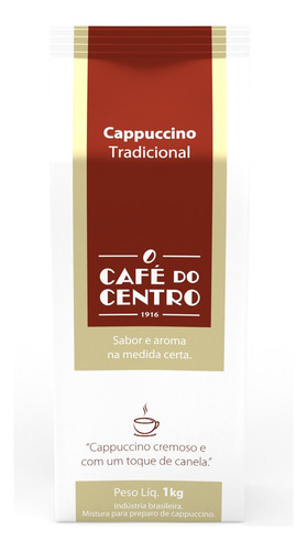 Café instantâneo cappuccino Café do Centro Solúvel tradicional sem glúten pacote 1 kg