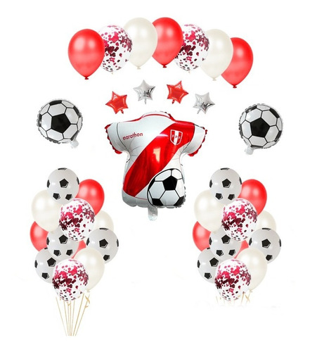 Pack  De 38 Globos De Selección Peruana 