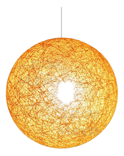 Lámpara Hilo Colgante Esfera Súper Promo Naranja Medio 35 Cm