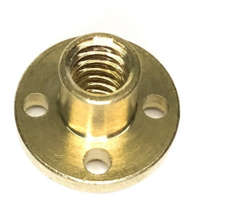 Castanha Para Fuso Trapezoidal T8 Tr8 8mm Passo 2mm Latão