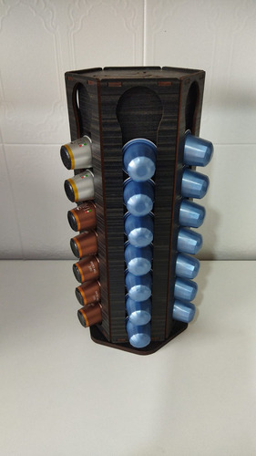 Suporte Organizador Cápsulas Café Nespresso Giratório Cor Preto