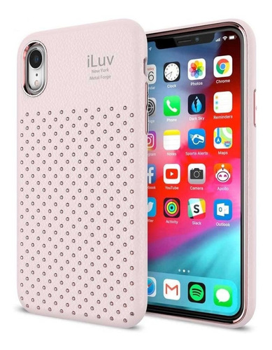 . Funda Iluv Metal Forge Para iPhone XR Rosa