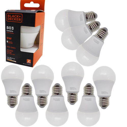 Kit 10 Lampada Led 11w Bulbo A60 E27 Black Decker Bda-1000