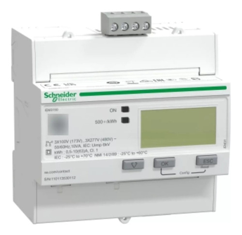 Medidor Trifasico 63a Directo Pulsos Modbus Ref A9mem3150