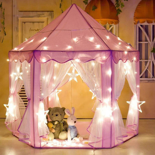 Carpa Castillo Princesa Niña Con Luces Led De Juguete