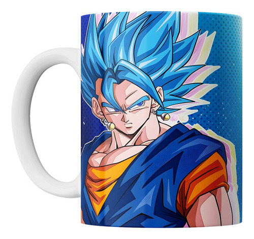 Taza Anime Dragon Ball Vegeto Super Saiyayin Blue Ceramica