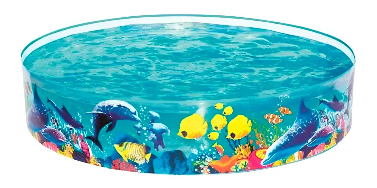 Alberca Circular Infantil De Peces Piscina De 183 Cm