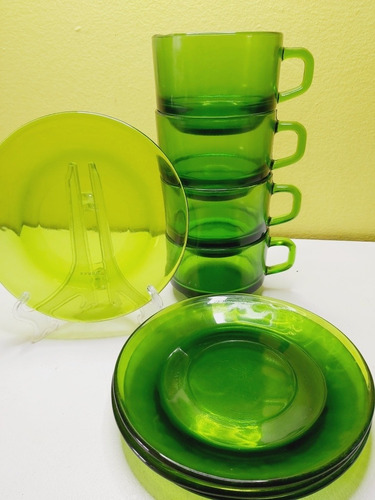 Tazas De Té Durex Color Verde, 4 U