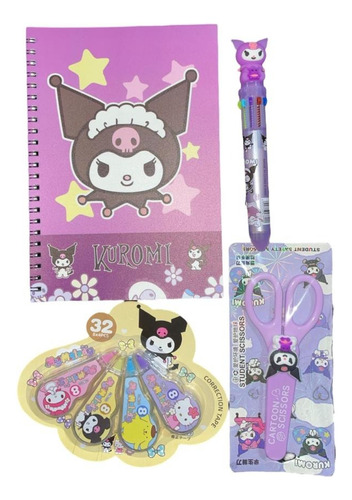 Set De Kuromi Productos De Papelería Box Sorpresa Sanrio