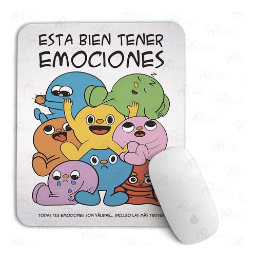 Mouse Pad Diseño Emociones Personalizable 18cm X 22cm X 2mm