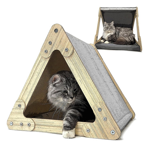 Heykitten Condominio Deformable De Madera Para Gatos, Casa C