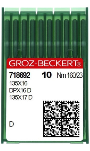 20 Agujas Groz-beckert® 135x16 Tri /dpx16 D - 160/23, D