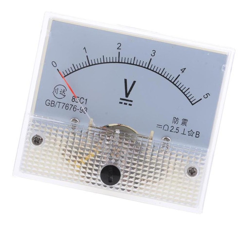 Voltímetro De Panel Analógico Dc 0-5 V