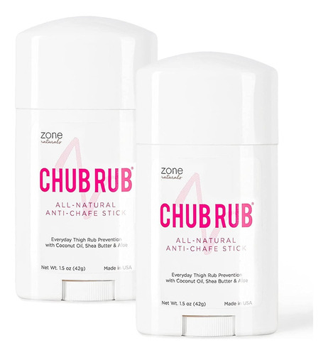 Medzone Protector Anti Rozadura Chub Rub All Natural, 2 Pack Fragancia Sin Fragancia