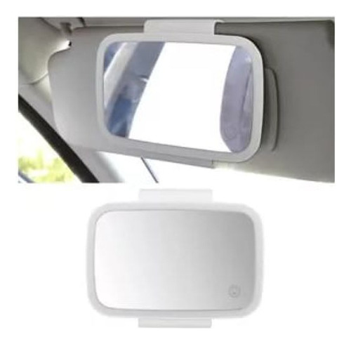 Espejo Extensible Para Auto Con Luz Usb Blanco