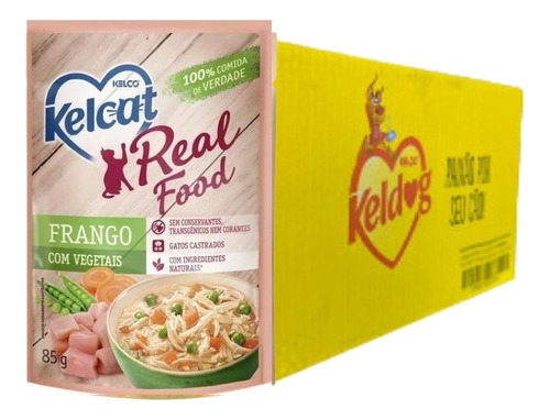 Alimento Úmido Kelcat Real Food Frango C/arroz Vegetais 20u