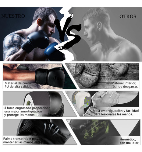Guantes De Box Para Entrenamiento Con Protector Bucal Inclui