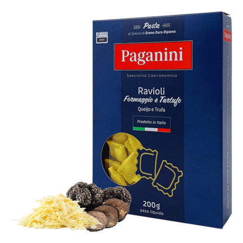 Ravioli De Queijo Com Trufas Negras 200g Paganini - Itália
