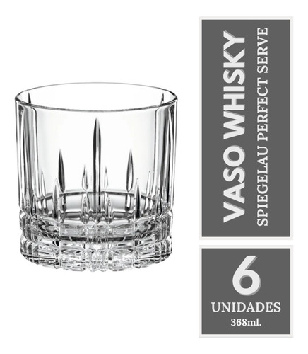 Imagen 1 de 10 de Vaso De Whisky Spiegelau Perfect Serve 368ml. Pack X 6
