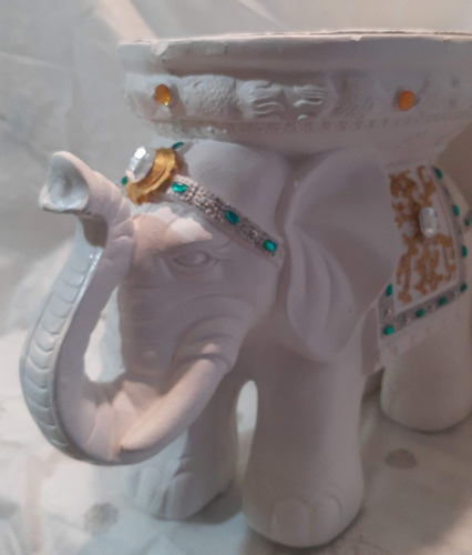 Elefante Mesa Blanco Para Decoración Interior/exterior