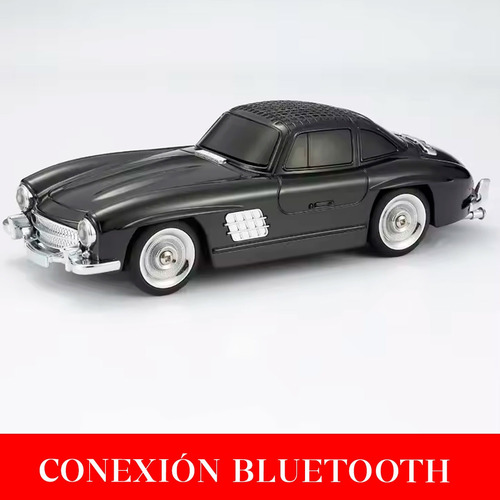 Parlante Bluetooth Portatil Retro Auto Usb Mp3 Radio Fm Negro