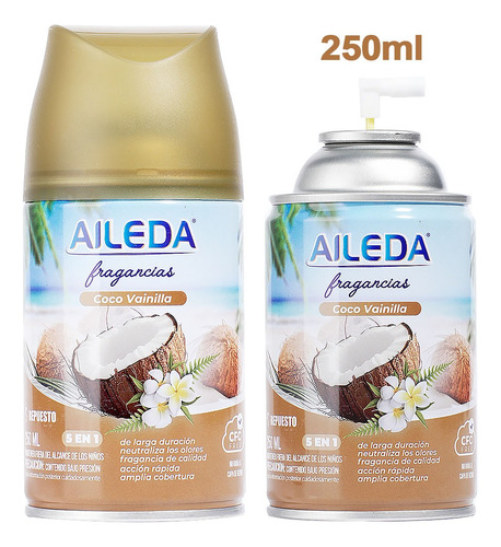 Desodorante Ambiental Automático Coco Vainilla 250ml,5 En 1