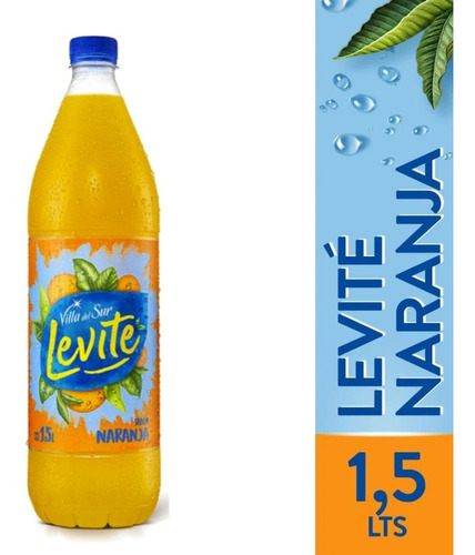 Levite Naranja Agua Saborizada Sin Gas 1500 mL Villa Del Sur