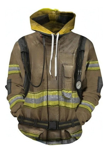 Bomberos Sudadera Disfraz De Cosplay Para Adulto Unisex