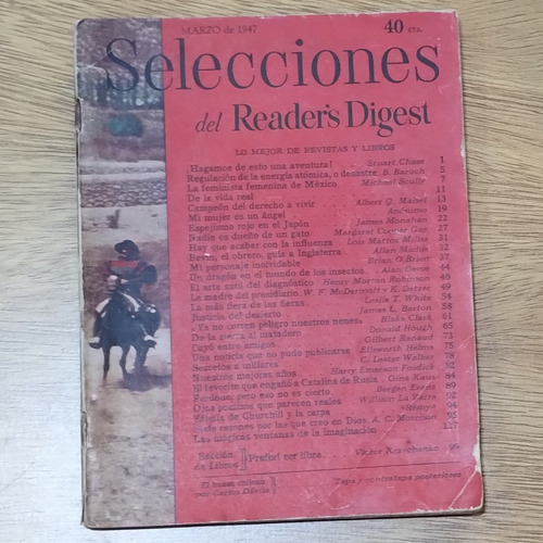 Revista Selecciones Del Reader's Digest Marzo 1947 N° 76