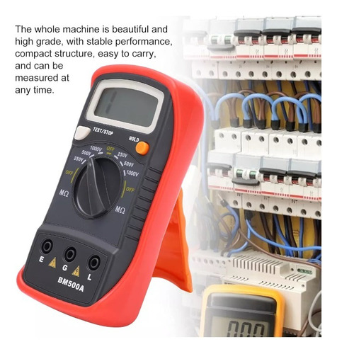Megometro Medidor Aislamiento Digital Bm500a 1000v 1999m