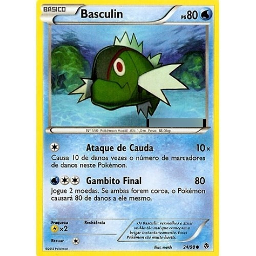 Basculin - Pokémon Água Comum - 24/98 - Pokemon Card Game