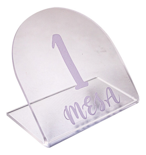 Soporte Para Números Mesa Acrílico Transparente Vinil 10pz