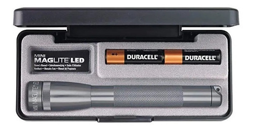 Mini linterna Maglite Led 2 AA gris de lujo con caja Sp22097