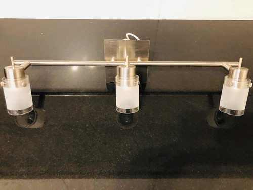 Plafón Bipin 220v 3 Lámparas Acero
