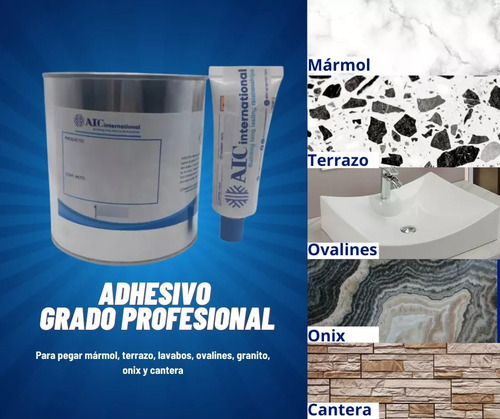 Masilla Para Pegar Marmol Lavabos Ovalines 2kg Color Blanco