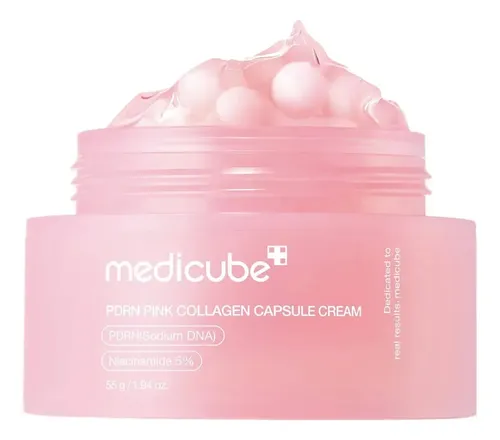 Creme Facial Medicube PDRN Pink Collagen Capsule Cream 55G Rosa