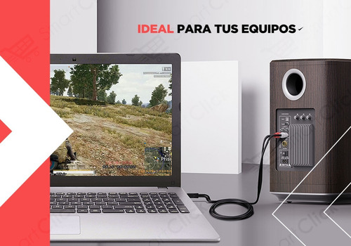 Imagen 3 de 10 de Cable Rca Miniplug Audio Auxiliar Macho 3,5 Mm 1.5 Mts 2x1