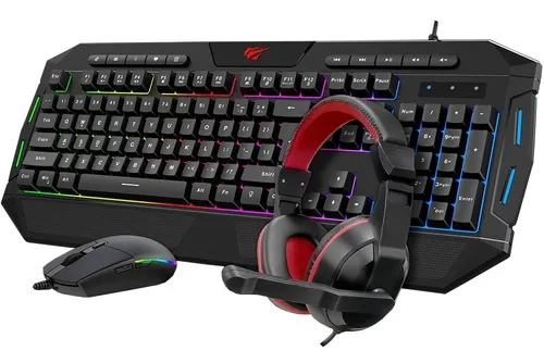 Combo Gamer Teclado Mouse Diadema Pad Mouse Havit Kb501cm Env o