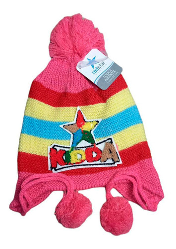 Touca Infantil De Crochet Pompom Inverno Varias Cores